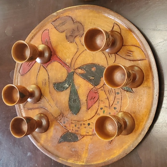 BEAUTIFUL WINE 🍷 DECANTER AND CUP SET - Picture 10 of 15